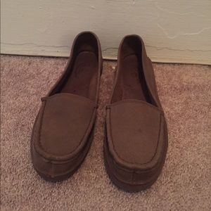 Rainbow leather loafers, women size 9
